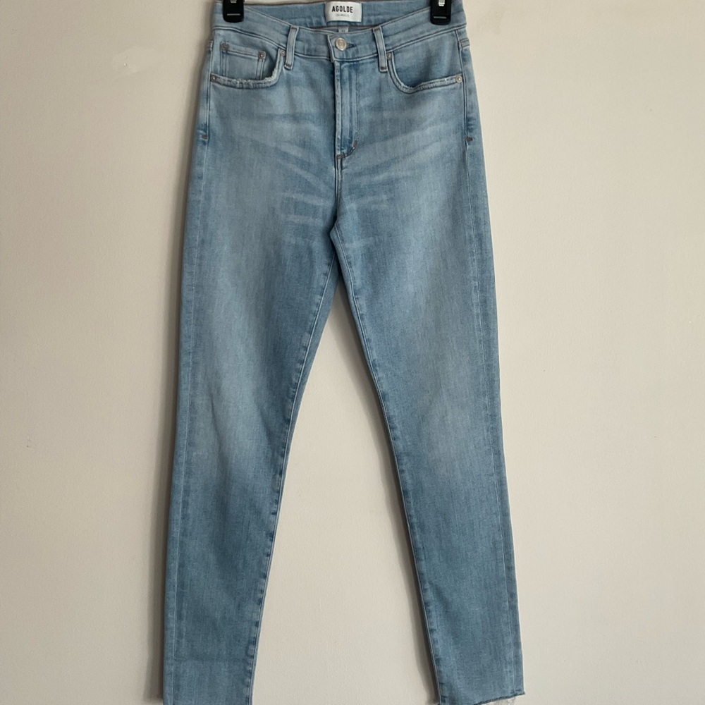 AGOLDE “Sophie” High Rise Skinny Jeans~Size 27~Light Wash~EUC!